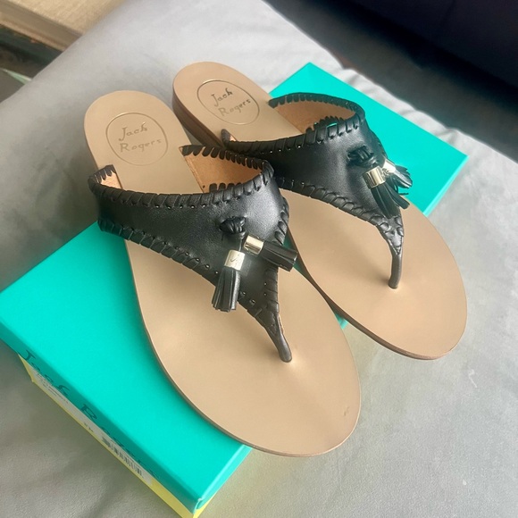 Jack Rogers Alana Black Sandal - Picture 4 of 5